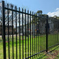 Powder Coated Black Industrial Steel Fence Panel